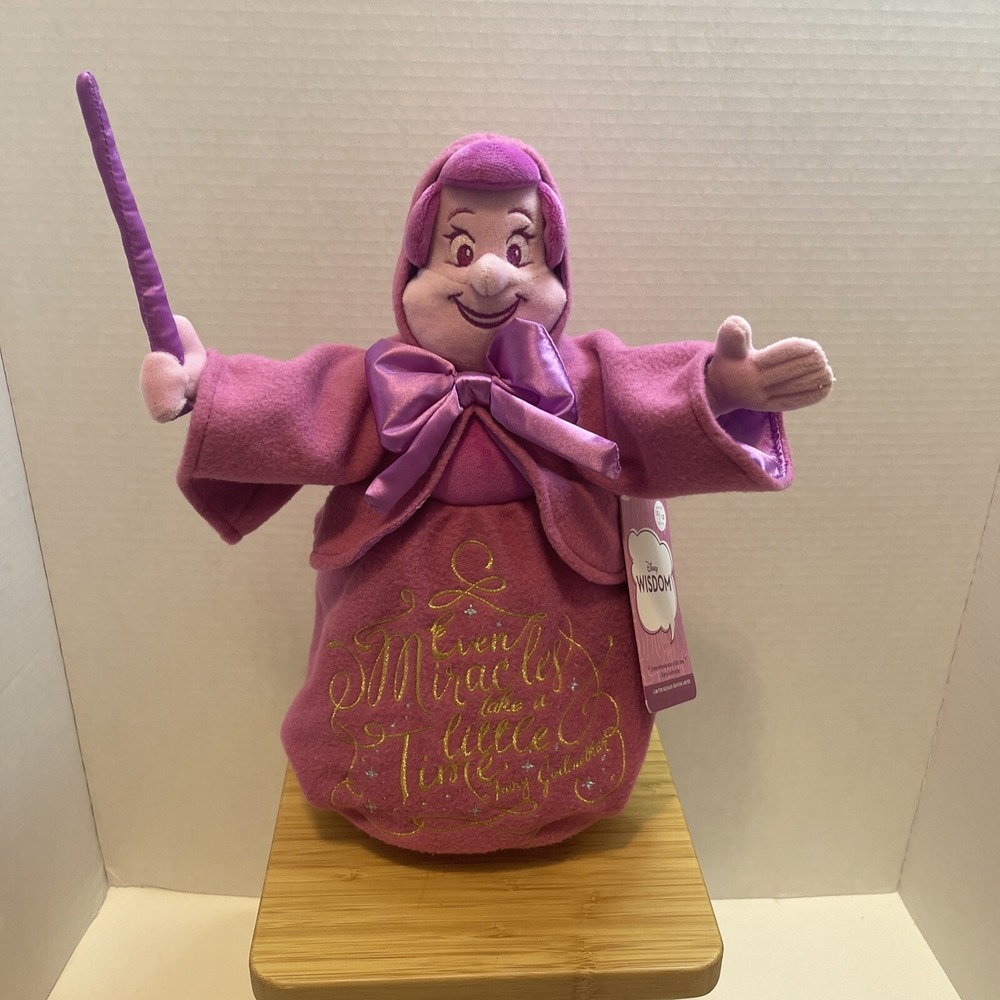 Disney‎ Wisdom Plush Fairy Godmother Cinderella December Limited Release 12 NWT